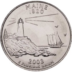 США 25 центов 2003 год - Штат Мэн (P)