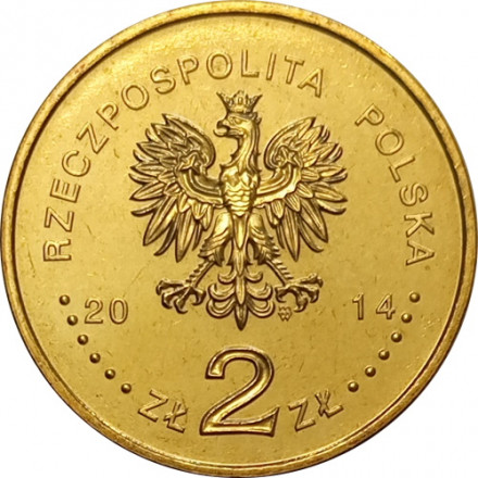 Польша 2 злотых 2014 год - Польская олимпийская сборная в Сочи 2014