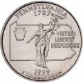 США 25 центов 1999 год - Штат Пенсильвания (P)