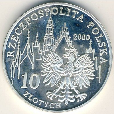 Польша 10 злотых 2000 год - 1000-летие Вроцлава (Бреслау)