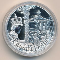 Канада 1 доллар 2002 год - 50 лет правлению Королевы Елизаветы II