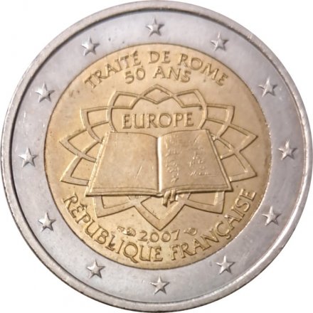 Франция 2 евро 2007 год - Римский договор