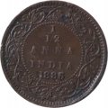 Британская Индия 1/12 анны 1886 год