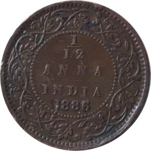 Британская Индия 1/12 анны 1886 год