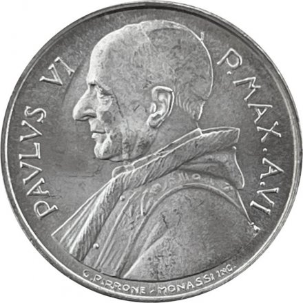 Ватикан 500 лир 1968 год