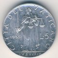 Ватикан 5 лир 1955 год