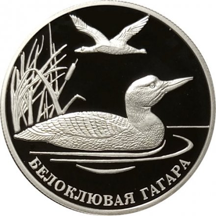 Россия 2 рубля 2012 год - Красная книга. Белоклювая гагара