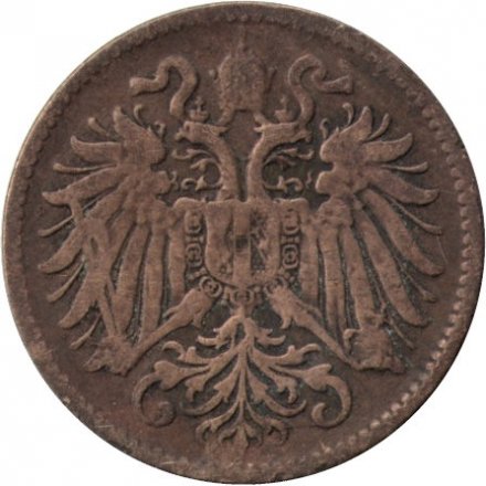 Австрия 2 геллера 1893 год