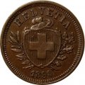 Швейцария 1 раппен 1890 год