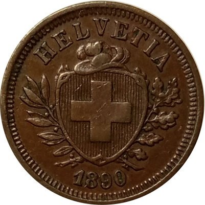 Швейцария 1 раппен 1890 год