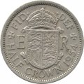 Великобритания 1/2 кроны 1954 год