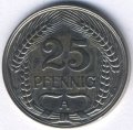 Германия 25 пфеннигов 1909 год (A)
