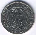 Германия 25 пфеннигов 1909 год (A)
