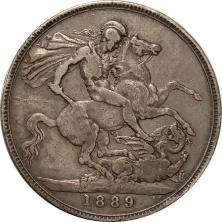 Великобритания 1 крона 1889 год Королева Виктория
