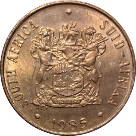 ЮАР 2 цента 1985 год - Антилопа гну