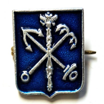 Значок Санкт-Петербург. Герб, синий (малый)