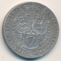 Великобритания 2 шиллинга (1 флорин) 1893 год