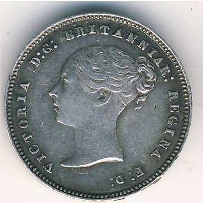 Великобритания 4 пенса 1876 год