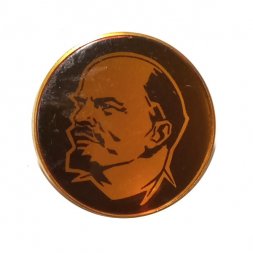 Значок Барельеф В.И. Ленина, стекло