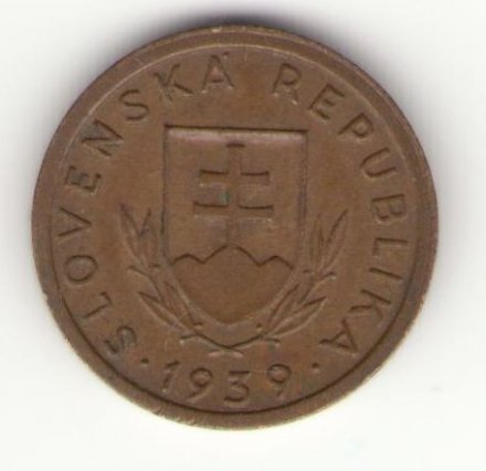 Словакия 10 геллеров 1939 год