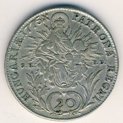 Венгрия 20 крейцеров 1775 год