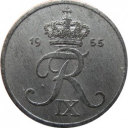Дания 1 эре 1955 год