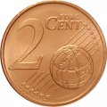 Португалия 2 евроцента 2012 год - Королевская печать aUNC
