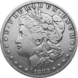 США 1 доллар 1882 год - Морган (O)