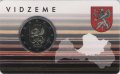 Латвия 2 евро 2016 год - Исторические области Латвии. Видземе (в коинкарте)