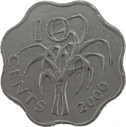 Свазиленд 10 центов 2000 год 