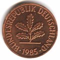 ФРГ 2 пфеннига 1985 год (D)