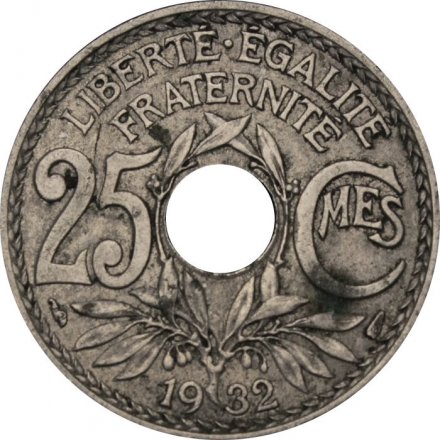 Франция 25 сантимов 1932 год