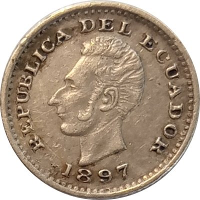 Эквадор 1/2 десимо 1897 год