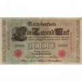 Германия 1000 марок 1910 год (красная печать) - XF