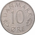 Дания 10 эре 1974 год