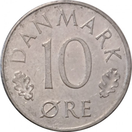 Дания 10 эре 1974 год