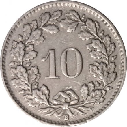Швейцария 10 раппенов 1950 год