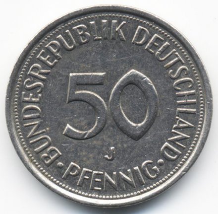 ФРГ 50 пфеннигов 1978 год (J)