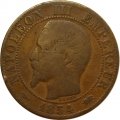 Франция 5 сантимов 1854 год (D)