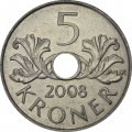 Норвегия 5 крон 2008 год