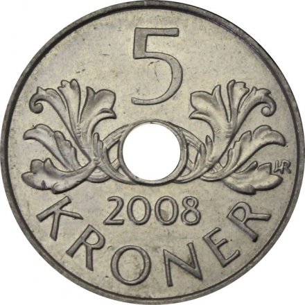 Норвегия 5 крон 2008 год