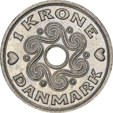 Дания 1 крона 2008 год