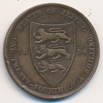Джерси 1/24 шиллинга 1894 год