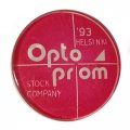 Значок Opto prom 93 Helsinki, stock company