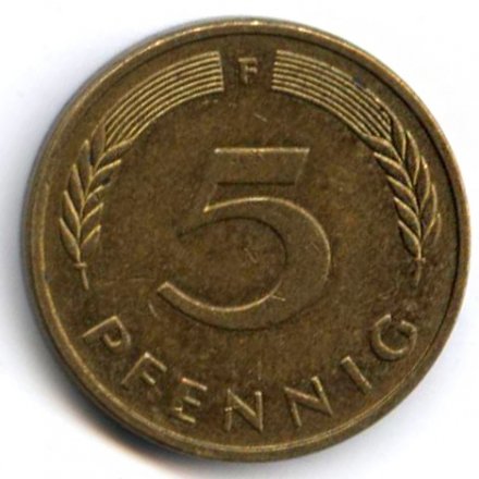 ФРГ 5 пфеннигов 1994 год - F