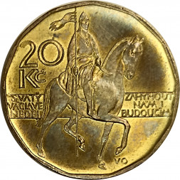 Чехия 20 крон 2012 год - Памятник святому Вацлаву