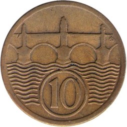 Чехословакия 10 геллеров 1928 год
