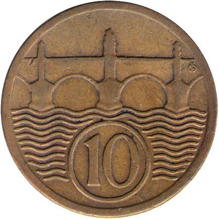 Чехословакия 10 геллеров 1928 год