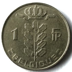 Бельгия 1 франк 1976 год BELGIQUE
