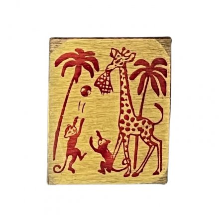Значок Жираф и обезьяны